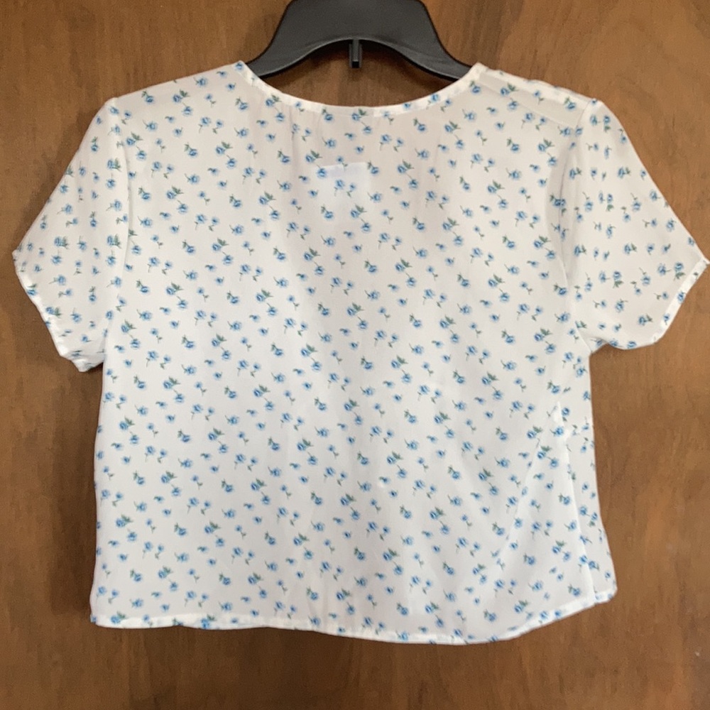 3/$12 Rue21 top floral print top ties in front boho summer casual beach S junior - Picture 15 of 15